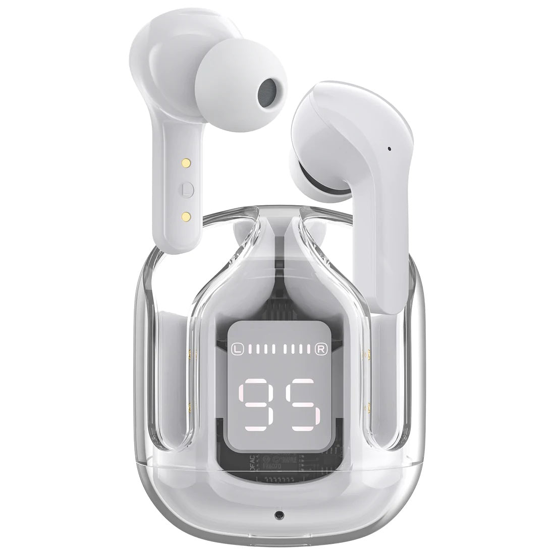 Air 31 Airpods Wireless Earbuds With Crystal Transparent Case