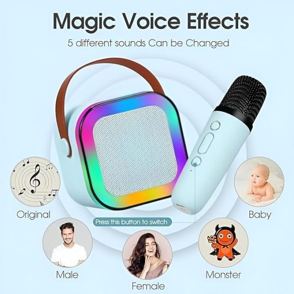 Portable Wireless Karaoke Audio Microphone Bluetooth Speaker
