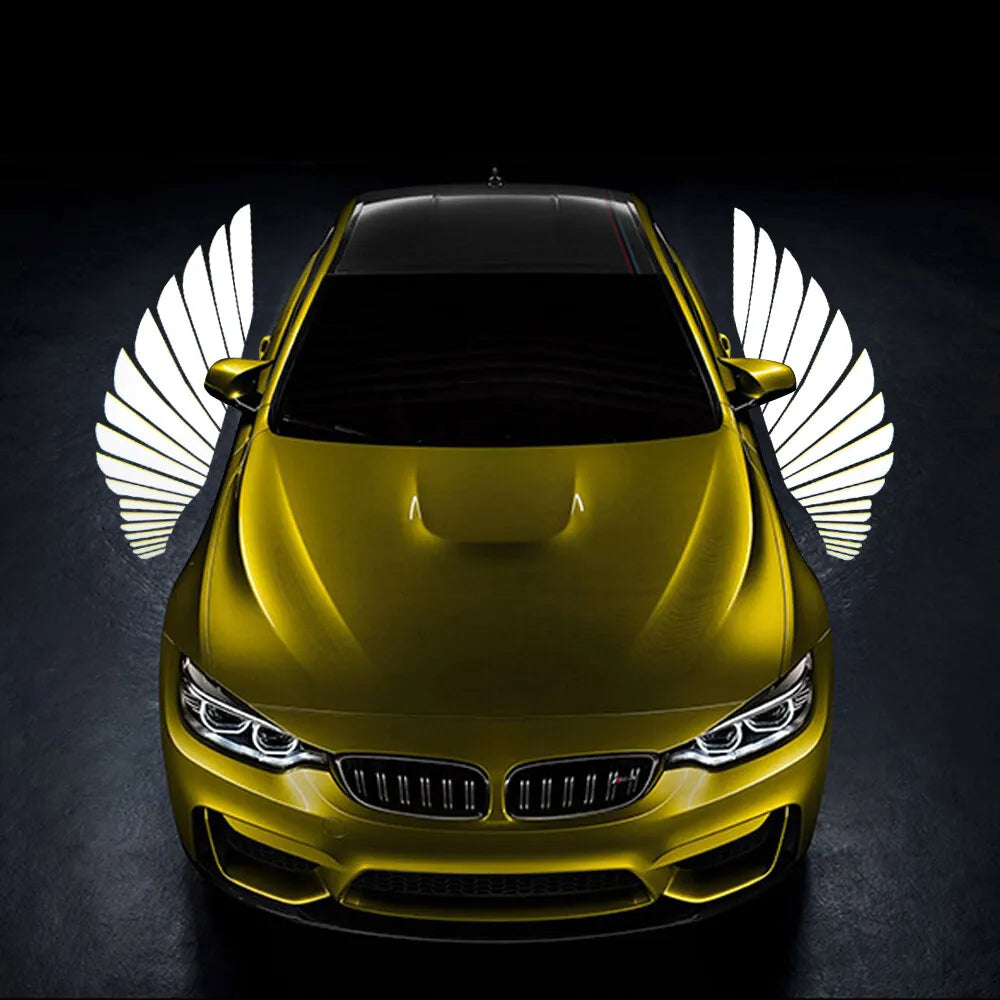 Angel Wing Light Dynamic Projection Lamp Universal Car Rear View Mirror Side Mirror (2 Pcs)