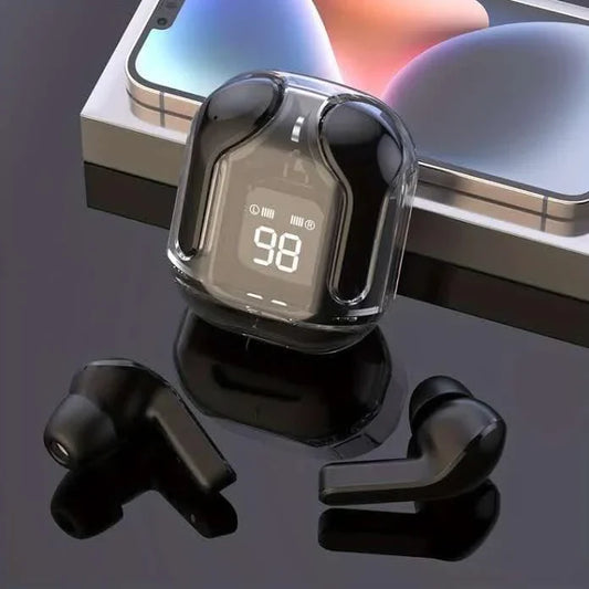 Air 31 Airpods Wireless Earbuds With Crystal Transparent Case