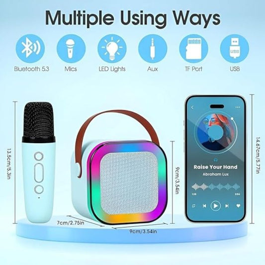 Portable Wireless Karaoke Audio Microphone Bluetooth Speaker