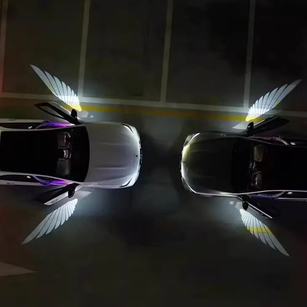Angel Wing Light Dynamic Projection Lamp Universal Car Rear View Mirror Side Mirror (2 Pcs)